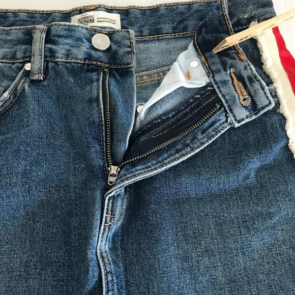 Zara Authentic Denim by Trafaluc Mini Skirt With Side Striping - Picture 10 of 14